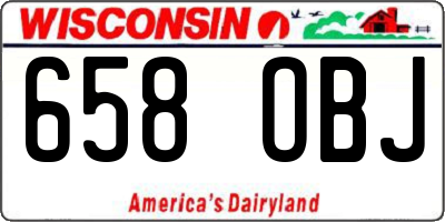WI license plate 658OBJ