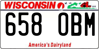 WI license plate 658OBM