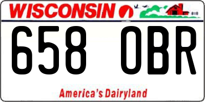 WI license plate 658OBR