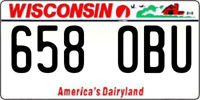 WI license plate 658OBU