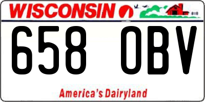 WI license plate 658OBV
