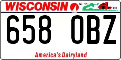 WI license plate 658OBZ