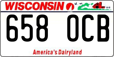 WI license plate 658OCB