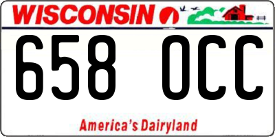 WI license plate 658OCC