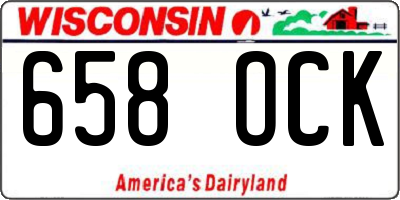 WI license plate 658OCK