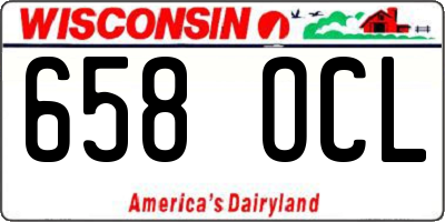 WI license plate 658OCL