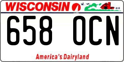 WI license plate 658OCN
