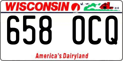 WI license plate 658OCQ