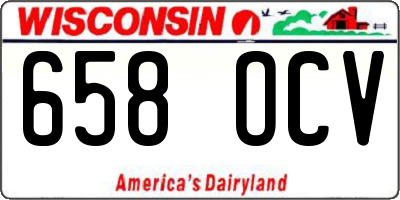 WI license plate 658OCV