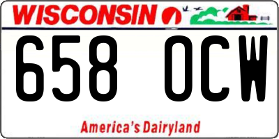 WI license plate 658OCW