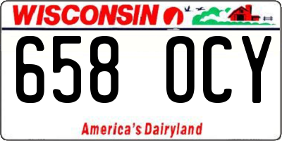 WI license plate 658OCY