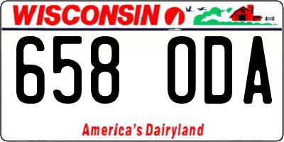 WI license plate 658ODA
