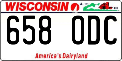 WI license plate 658ODC
