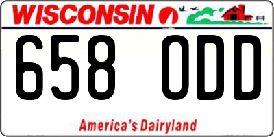 WI license plate 658ODD