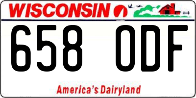WI license plate 658ODF