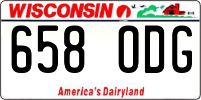 WI license plate 658ODG