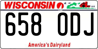 WI license plate 658ODJ