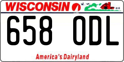 WI license plate 658ODL