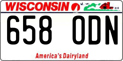 WI license plate 658ODN