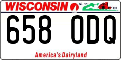 WI license plate 658ODQ
