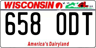 WI license plate 658ODT