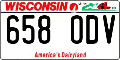 WI license plate 658ODV