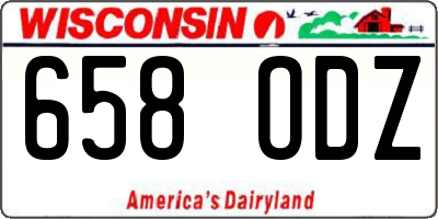 WI license plate 658ODZ