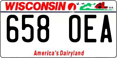 WI license plate 658OEA