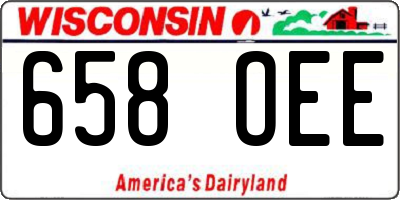 WI license plate 658OEE