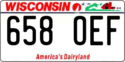 WI license plate 658OEF