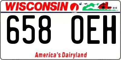 WI license plate 658OEH