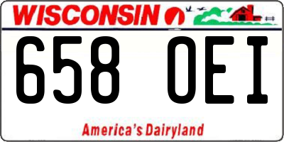WI license plate 658OEI