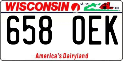 WI license plate 658OEK