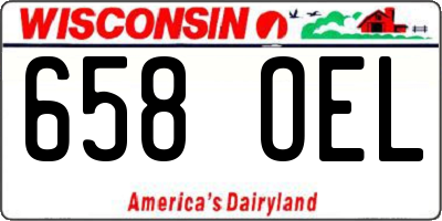 WI license plate 658OEL