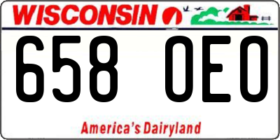 WI license plate 658OEO