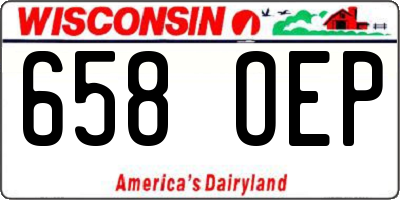WI license plate 658OEP