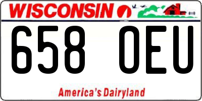 WI license plate 658OEU