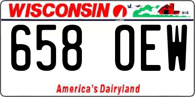WI license plate 658OEW