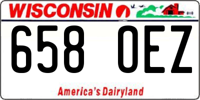 WI license plate 658OEZ