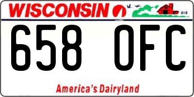 WI license plate 658OFC