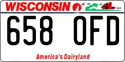 WI license plate 658OFD