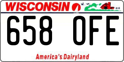WI license plate 658OFE