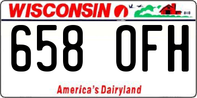WI license plate 658OFH