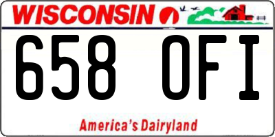 WI license plate 658OFI