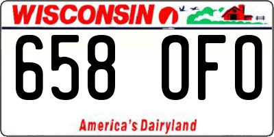 WI license plate 658OFO