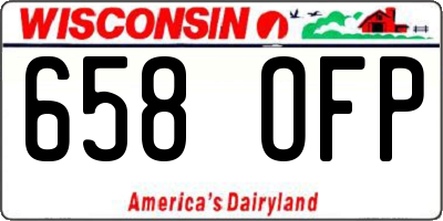 WI license plate 658OFP