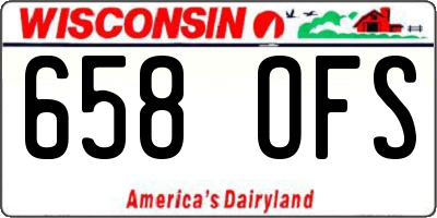 WI license plate 658OFS