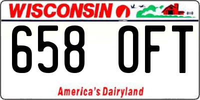 WI license plate 658OFT