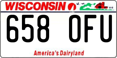 WI license plate 658OFU