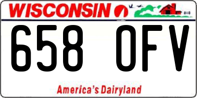 WI license plate 658OFV
